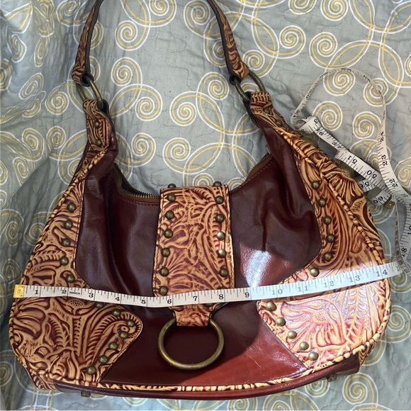The Find Tooled Leather Hippie Boho Saddle Bag - Picture 11 of 15